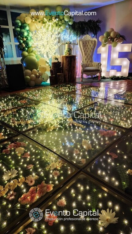 DECORACION 15 AÑOS PISTA DE BAILE VINTAGE (2)