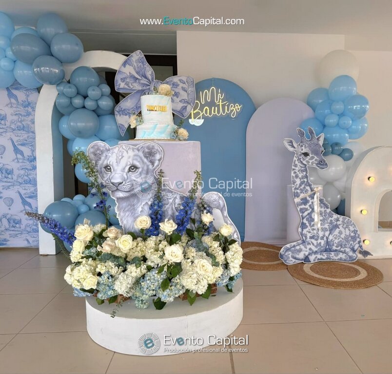 STAND DE FOTOS DECORACION ANIMALES DECORACION GLOBOS AZUL (1)