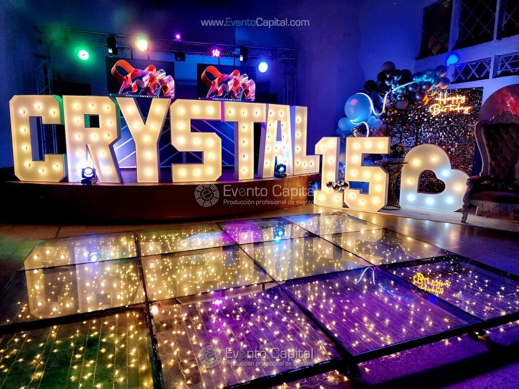 Letras Luminosas Quince Años Pista Luz Led Numeros Luminosos Sonido Pantallas (1)