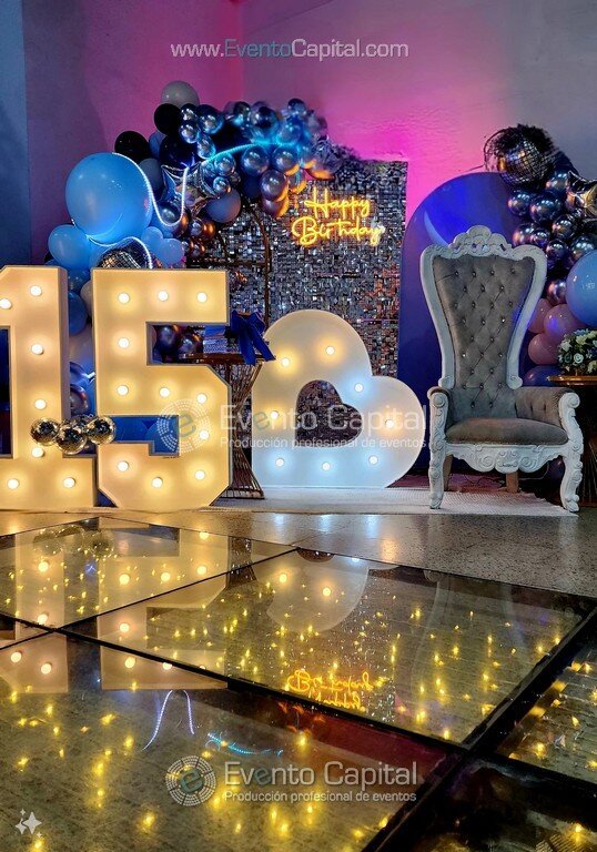 Letras Luminosas Quince Años Pista Luz Led Numeros Luminosos Sonido Pantallas (5)