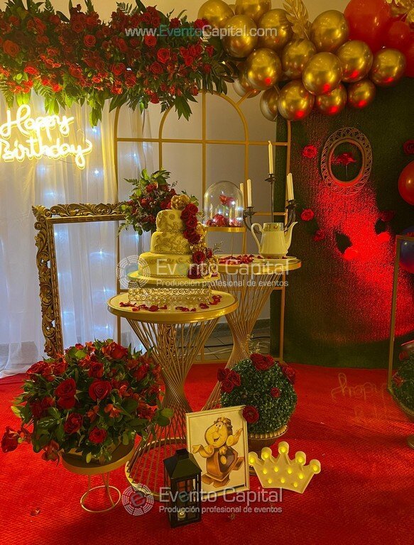 Stand Tematico 15 Años Quince Años Numeros Luminosas Torta Ponque (2)
